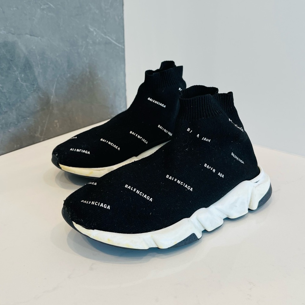 Balenciaga Kids Logo Speed Sock Sneakers